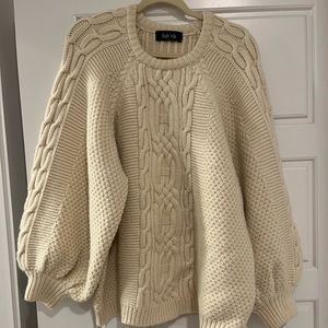 NWOT fab’rik oversized balloon sleeve knit sweater